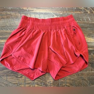 Lululemon track that short. Size 6. Red.